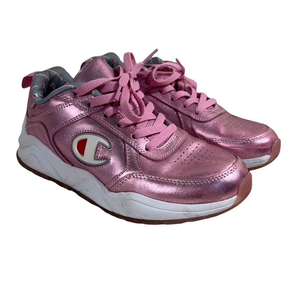 Champion Unisex Kids 93Eighteen Sneakers Shoes Pink CM100112Y Lace Up Leather 6Y